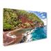 Trademark Fine Art "Red Sand Beach Maui" by Pierre Leclerc Photographic Print on Wrapped Canvas Metal | 22 H x 32 W x 2 D in | Wayfair