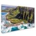 Trademark Fine Art "Kee Beach Aerial View" by Pierre Leclerc Photographic Print on Wrapped Canvas Canvas | 12 H x 19 W x 2 D in | Wayfair