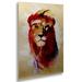 Trademark Fine Art 'Gym Lion' Graphic Art Print on Metal in Green | 22 H x 16 W x 1 D in | Wayfair ALI2237-1622M