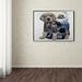 Trademark Fine Art 'Puppy Tails' Graphic Art Print on Wrapped Canvas in White/Black | 35 H x 47 W x 2 D in | Wayfair ALI1924-C3547GG