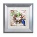 Trademark Fine Art 'Bluebird Christmas II' by Color Bakery Framed Graphic Art Canvas in Green | 11 H x 11 W x 0.5 D in | Wayfair ALI4082-S1111MF