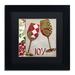Trademark Fine Art 'Holiday Cheer One' Framed Graphic Art Canvas, Glass in Green | 11 H x 11 W x 0.5 D in | Wayfair ALI4577-B1111BMF