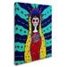 Trademark Fine Art 'Virgin Guadalupe Dia De Los Muertos' Print on Wrapped Canvas in White/Black | 47 H x 35 W x 2 D in | Wayfair ALI12149-C3547GG