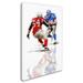 Trademark Fine Art 'American Football' Print on Canvas in White | 47 H x 30 W x 2 D in | Wayfair ALI8586-C3047GG