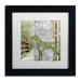 Trademark Fine Art 'Country Xmas Dog' Framed Graphic Art Canvas in Green | 11 H x 11 W x 0.5 D in | Wayfair ALI4389-B1111MF