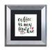 Trademark Fine Art 'Coffee First Love' Framed Textual Art Canvas in Black/White | 11 H x 11 W x 0.5 D in | Wayfair ALI5539-S1111BMF