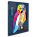 Trademark Fine Art 'Owl Wpap' Graphic Art Print on Wrapped Canvas in White/Black | 47 H x 35 W x 2 D in | Wayfair ALI7820-C3547GG