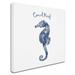 Trademark Fine Art 'Seahorse Coral Reef' Graphic Art Print on Wrapped Canvas in Blue/White | 14 H x 14 W x 2 D in | Wayfair ALI12764-C1414GG