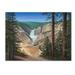 Trademark Fine Art 'Lower Falls - Yellowstone' Graphic Art Print on Wrapped Canvas in White/Black | 35 H x 47 W x 2 D in | Wayfair ALI12058-C3547GG