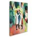 Trademark Fine Art 'Three Girls In Yellow Straw Hats I' Print on Wrapped Canvas in White | 47 H x 30 W x 2 D in | Wayfair AA00151-C3047GG