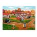 Trademark Fine Art 'Cat Square In The Autumn' Print on Wrapped Canvas Canvas | 14 H x 19 W x 2 D in | Wayfair ALI15594-C1419GG