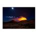 Trademark Fine Art 'Lava Flow w/ the Moon' Photographic Print on Wrapped Canvas in White | 30 H x 47 W x 2 D in | Wayfair 1X03877-C3047GG