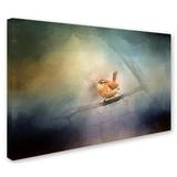 Trademark Fine Art 'Brighten My World Wren' Graphic Art Print on Wrapped Canvas Metal | 22 H x 32 W x 2 D in | Wayfair ALI13817-C2232GG