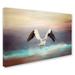 Trademark Fine Art 'Early Morning Swim' Graphic Art Print on Wrapped Canvas Canvas | 16 H x 24 W x 2 D in | Wayfair ALI14480-C1624GG