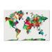 Trademark Fine Art 'World Map 6' Graphic Art Print on Wrapped Canvas in White | 30 H x 47 W x 2 D in | Wayfair ALI15505-C3047GG