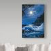 Trademark Fine Art 'Water Under the Moon' Oil Painting Print on Wrapped Canvas in White | 47 H x 30 W x 2 D in | Wayfair ALI20404-C3047GG