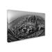 Trademark Fine Art 'Dubai At The Top' Graphic Art Print on Wrapped Canvas in Black/White | 12 H x 19 W x 2 D in | Wayfair 1X03787-C1219GG