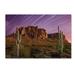 Trademark Fine Art 'Lost Dutchman Star Trails' Photographic Print on Wrapped Canvas Canvas | 12 H x 19 W x 2 D in | Wayfair ALI17833-C1219GG