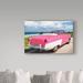Trademark Fine Art 'Classic Pink Car Cabriolet 1' Photographic Print on Wrapped Canvas Canvas | 16 H x 24 W x 2 D in | Wayfair PH00670-C1624GG