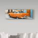 Trademark Fine Art 'Cuban Orange Classic Car in Havana' Photographic Print on Wrapped Canvas Canvas | 6 H x 19 W x 2 D in | Wayfair PH00921-C619GG