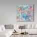 Trademark Fine Art 'Mermaid Aura' Acrylic Painting Print on Wrapped Canvas in Blue/Gray/Pink | 18 H x 18 W x 2 D in | Wayfair ALI23535-C1818GG