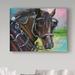 Trademark Fine Art 'Charleston Working Horse' Oil Painting Print on Wrapped Canvas in White/Black | 35 H x 47 W x 2 D in | Wayfair ALI21340-C3547GG