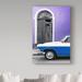 Trademark Fine Art 'Classic Car White & Blue' Photographic Print on Wrapped Canvas Canvas | 24 H x 16 W x 2 D in | Wayfair PH01193-C1624GG