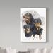 Trademark Fine Art 'Rottweiler Illustration Oil Painting Print on Wrapped Canvas' Graphic Art Print on Wrapped Canvas in White/Black | Wayfair