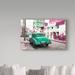 Trademark Fine Art 'Classic Car in Havana 1' Photographic Print on Wrapped Canvas in White | 30 H x 47 W x 2 D in | Wayfair PH00588-C3047GG