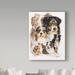 Trademark Fine Art 'Australian Shepherds Oil Painting Print on Wrapped Canvas' Graphic Art Print on Wrapped Canvas Canvas | Wayfair