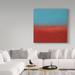 Trademark Fine Art 'Sunsets Blue Red' Acrylic Painting Print on Wrapped Canvas in Blue/Red | 18 H x 18 W x 2 D in | Wayfair ALI22751-C1818GG