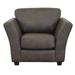 Club Chair - Wildon Home® Farda 41" Wide Top Grain Leather Club Chair Genuine Leather in White/Brown | 37 H x 41 W x 38 D in | Wayfair