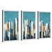 Ivy Bronx Urban Play' Framed Acrylic Painting Print Multi-Piece Image on Acrylic Plastic/Acrylic in Blue | 33.5 H x 52.5 W x 1 D in | Wayfair