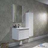 Ivy Bronx Artesian 24" Wall Mounted Single Bathroom Vanity w/ Ceramic Vanity Top Ceramic in White | 18.38 H x 24.5 W x 18.25 D in | Wayfair