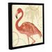 Ivy Bronx Gulf Stream II Framed Graphic Art on Wrapped Canvas in Pink | 14 H x 14 W x 2 D in | Wayfair IVYB7419 40406973