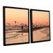 ArtWall More by Lindsey Janich 2 Piece Framed Photographic Print on Wrapped Canvas Set Metal in Black/Orange | 32 H x 48 W x 2 D in | Wayfair