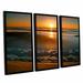 ArtWall Morning Has Broken by Steve Ainsworth 3 Piece Framed Photographic Print Set Canvas in Gray/Orange | 36 H x 54 W x 2 D in | Wayfair