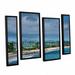 ArtWall The Beach At Santa Barbara by Steve Ainsworth 4 Piece Framed Photographic Print on Canvas Set Canvas in White | 24 H x 36 W x 2 D in | Wayfair