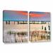 ArtWall Sunset Bay Iii by Steve Ainsworth 2 Piece Photographic Print on Wrapped Canvas Set Canvas in White | 24 H x 36 W x 2 D in | Wayfair