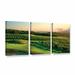 ArtWall Hill-Top Vineyard by Steve Ainsworth 3 Piece Photographic Print on Wrapped Canvas Set Canvas in White | 18 H x 36 W x 2 D in | Wayfair