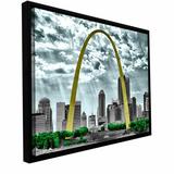 ArtWall 'St. Louis' by Revolver Ocelot Framed Graphic Art on Canvas Set Canvas in Black/Green/White | 36 H x 54 W x 2 D in | Wayfair 0oce022c3654f