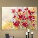 ArtWall Poppy Field by Karin Johannesson Painting Print on Wrapped Canvas Metal in Red/Yellow | 24 H x 32 W x 2 D in | Wayfair 0joh010a2432w