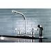 Kingston Brass Paris Hot & Cold Water Dispenser Double Handle Kitchen Faucet w/ Side Spray in Gray | Wayfair FB751DPL