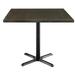 KFI Studios Square Wood Breakroom Table Wood/Metal in Brown | 41 H x 30 W x 30 D in | Wayfair T30SQ-B2015-38-LFT-ES