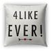 KAVKA DESIGNS 4 Like Ever Outdoor Square Cotton Pillow Cover & Insert Eco-Fill/Polyester | 16 H x 16 W x 4 D in | Wayfair OPI-OP16-16X16-TEL8146