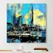 Latitude Run® 'Toronto Harbour 2' Graphic Art Print on Wrapped Canvas in Blue/Red | 24 H x 24 W x 1 D in | Wayfair LATT6939 38557744