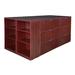 Latitude Run® Legacy Stand Up Lateral File Quad w/ Bookcase End Wood in Brown | 42 H x 85 W x 46 D in | Wayfair LDER1106 41506992