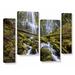 Loon Peak® Proxy Falls Oregon 1 by Cody York 4 Piece Photographic Print on Wrapped Canvas Set Canvas in White/Brown | 36 H x 54 W x 2 D in | Wayfair
