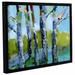 Loon Peak® 'Walk in the Woods 2' Framed Painting Print on Wrapped Canvas in Blue/Green | 14 H x 18 W x 2 D in | Wayfair LOON8926 33618110