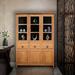 Loon Peak® Pellerin Recycled Teak Cupboard Medium China Cabinet Wood/Glass in Brown | 87 H x 58 W x 18 D in | Wayfair LNPE1747 45141971